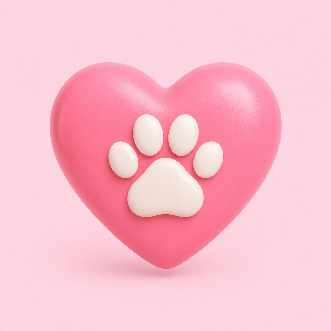 Corazón con huella en 3D